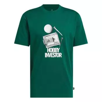 Adidas Графическая футболка Golf Culture Мужские топы Лесно-зеленый JJ4195 S