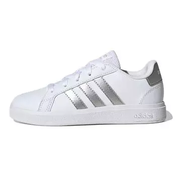 adidas Grand Court 2.0 Big Kid White Matte Silver Детские кроссовки Cloud-White GW6506 28
