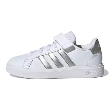 adidas Grand Court 2.0 Little Kid White Matte Silver Детские кроссовки Cloud-White GW6516