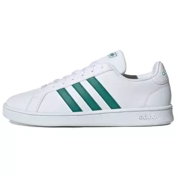 Adidas Grand Court Base White Active Green Мужские кроссовки Cloud-White Grey EE7905