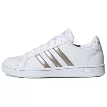 Adidas Grand Court Base White Platinum Metallic Женские кроссовки Cloud-White EE7874