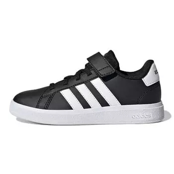 Adidas Grand Court J Black White Детские кроссовки Core-Black Cloud-White GW6513 29