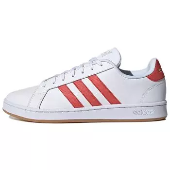 Adidas Grand Court White Crew Red Мужские кроссовки Cloud-White Gum FY8208 40