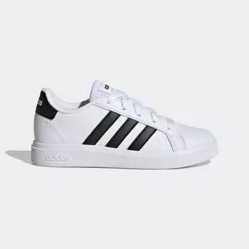 Adidas GRANDCOURT LIFESTYLE TENNIS LACE-UP Обувь Белые кроссовки Спортивная одежда Детская обувь Grand Court GW6511 Белый/Черный/Черный 30.7