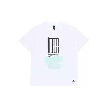 Adidas Graphic Logo Series с коротким рукавом спортивная футболка с круглым вырезом мужские топы белые GP0868 XXL