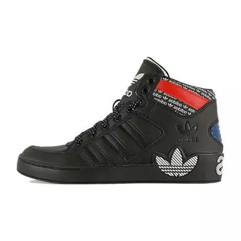 Adidas Hard Court High J Transmission Pack — черные детские кроссовки Red Blue FV5466