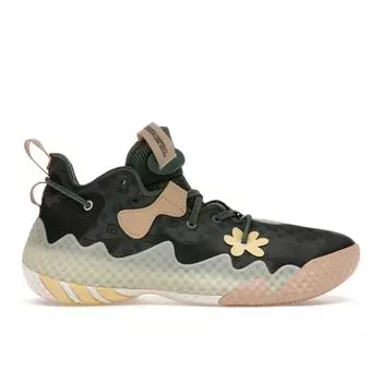 Adidas Харден Том. Мужские кроссовки 6 Green Oxide Monogram Почти желтые льняно-зеленые GW9032 40