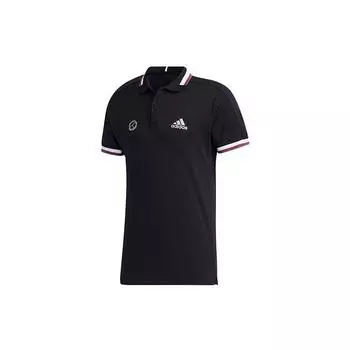 Adidas Heathered Play 1 Теннисная рубашка-поло Мужские топы черные FT6765 S