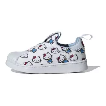 Adidas Hello Kitty x Superstar 360 C White Allover Print Детские кроссовки Cloud-White Halo-Blue Glow-Blue IF7020 31