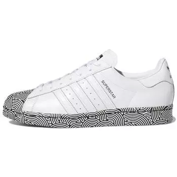 Adidas Hirocoledge x Superstar Takahashi Hiroko — белые черные кроссовки унисекс Cloud-White Core-Black Signal-Pink FY1588 36
