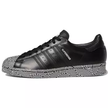 adidas Hirocoledge x Superstar Tokyo - Черные Унисекс Кроссовки Основной Черный Облачно-Белый Голубой FY1589 36