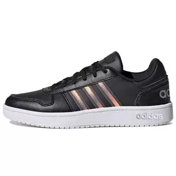 adidas Hoops 2.0 Black Tactile Gold Metallic Женские кроссовки Core-Black Grey-Five FW3536