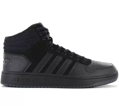 adidas Hoops 2.0 Mid - Мужские зимние кроссовки черные B44621 ОРИГИНАЛЬНЫЕ ботинки EU 43 1/3 UK 9 чёрный