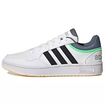 Adidas Hoops 3.0 Low Classic Vintage — белые, синие, мятные мужские кроссовки Cloud-White Core-Black Wonder-White GY4733 44