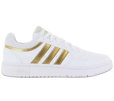 adidas HOOPS 3.0 Low - Женские классические туфли бело-золотые HP7972 ORIGINAL EU 36 2/3 UK 4 белый