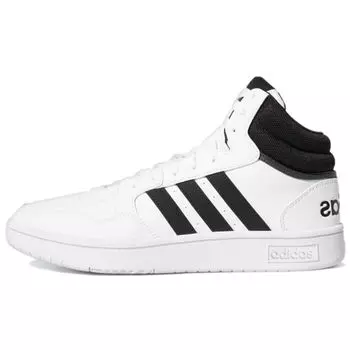Adidas Hoops 3.0 Mid Black White Мужские кроссовки Core-Black Cloud-White GW3019