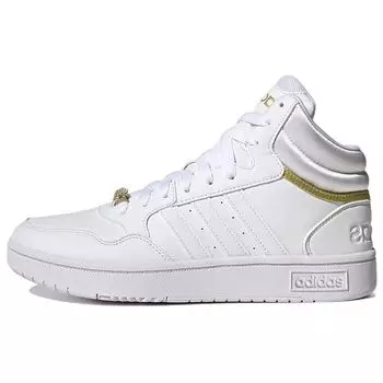 adidas Hoops 3.0 Mid Classic Gold Metallic Женские кроссовки White Cloud-White GY4752 36