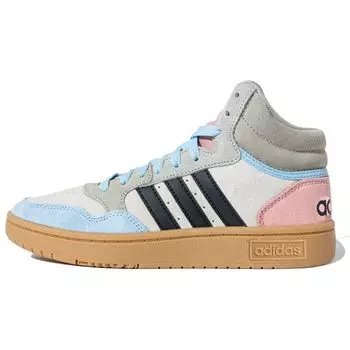 adidas Hoops 3.0 Mid Clear Brown Sky Blue Женские кроссовки Core-Black HP3105