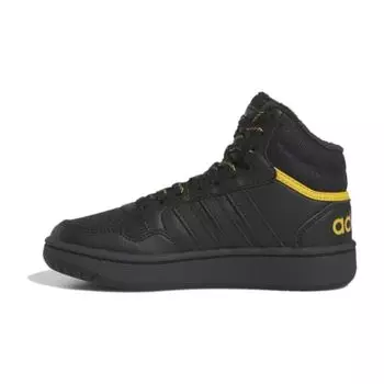 Adidas Hoops 3.0 Mid J Black Preloved Yellow Детские кроссовки Core-Black IF7736