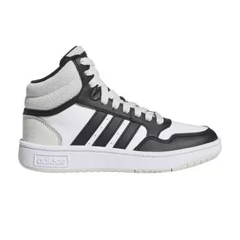 Adidas Hoops Mid K Orbit Серые Черные Белые Детские Кроссовки Core-Black Cloud-White IH7893 33