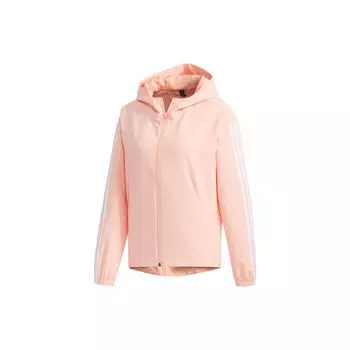 Adidas Худи на молнии классическое трехполосное однотонное неоновое женское куртка розовое EI4269 M