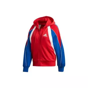 Adidas Худи женское на молнии колор-блок красное FS2455 M