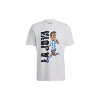 Adidas Icon с мультяшным принтом Футбольная спортивная футболка с коротким рукавом Мужские топы Белые HA5453 L