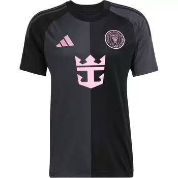 Adidas Интер Майами CF 25/26 Гостевая футболка Месси Черный Мужские топы JI6821 XL