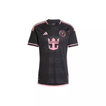 Adidas Inter Miami CF 23/24 выездная майка, быстросохнущая, с коротким рукавом, футбольная рубашка, мужские топы Player Edition, черные IS4874 M