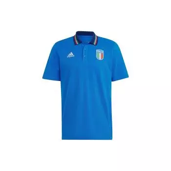 Adidas Italy Team Повседневная спортивная рубашка поло с коротким рукавом Мужские топы Синие HT2181 XS