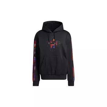 Adidas James Harden Logo Пуловер с капюшоном для баскетбола Мужские топы Черный H37612 M
