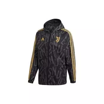 Adidas Juventus Soccer Sport Ветровка с капюшоном Мужская верхняя одежда Черный FR4220 M