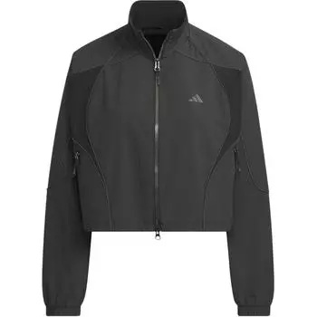 Adidas Кант тканый спортивный повседневный удобный длинный рукав куртка женская куртка черный темно-серый JJ1078 M