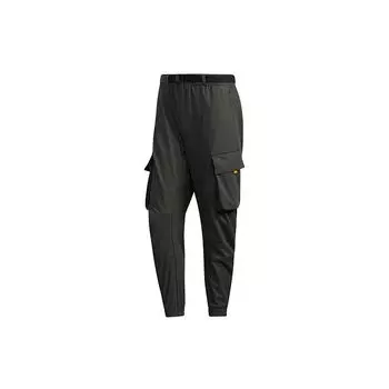 Adidas Карго Карго Карманные Тканые Манжеты Повседневные Брюки Мужские Низ Темно-Коричневый GM4436 S