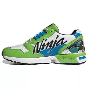 adidas Kawasaki Ninja x ZX 8000 White Green Мужские кроссовки Semi-Solar-Green Bright-Blue GW3358