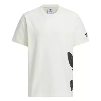 Adidas Комфортная мягкая футболка с короткими рукавами Street 2 с логотипом, мужские топы Han-Jade-White JD3246 XL