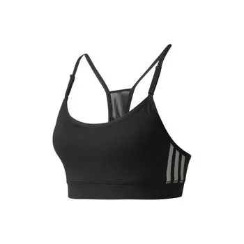 Adidas Комфортный мягкий контрастный повседневный спортивный бюстгальтер женское нижнее белье черный AJ6574 L