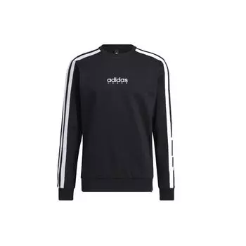 Adidas контрастная полоска с логотипом с круглым вырезом, мужская толстовка, черная GN5122 L