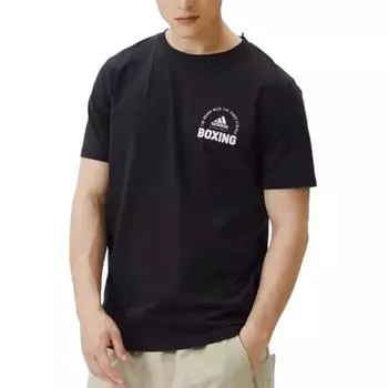 Adidas Круглый вырез Повседневный принтованный спортивный короткий рукав футболка мужские топы черный ADICLTS21SB-BW S