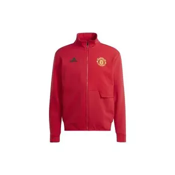 Adidas Куртка Manchester United Anthem с логотипом и воротником-стойкой, мужская, красная IA8564 M