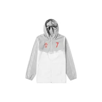 Adidas Куртка с капюшоном Predator David Beckham белая/светло-серая мужская уличная одежда DZ7310 M