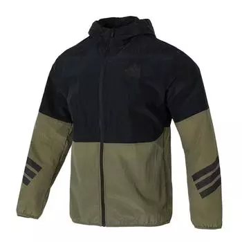 Adidas Куртка-ветровка Future Icons Fashion Knit Ветрозащитная Повседневная Тренировочная Куртка Мужская Куртка Черная Зеленая JD4943 XL