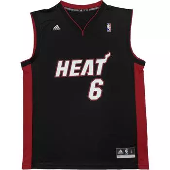 Adidas LeBron James Miami Heat Удобная мягкая баскетбольная майка без рукавов с принтом для мужчин, черная 7818A-314-AEB1382 XXL