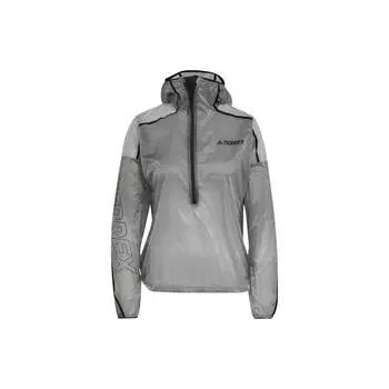 Adidas Легкая куртка с капюшоном и принтом букв, женские куртки серого цвета H11749 XS