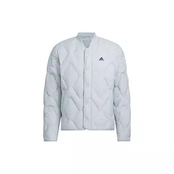 Adidas Легкий пуховик с однотонным логотипом Мужская верхняя одежда Светло-серый IX7084 XXXS