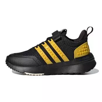 Adidas LEGO x Racer TR EL J Black Equipment Желтые детские кроссовки Core-Black Off-White GX3180