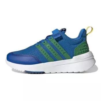Adidas LEGO x Racer TR EL Little Kid Halo Blue Sub Green Детские кроссовки Обувь-Белый GV8237 30