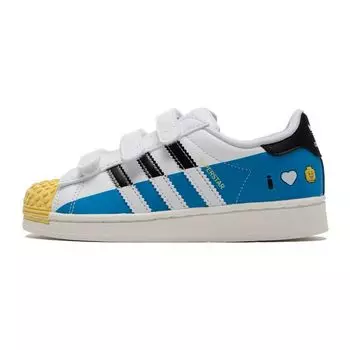adidas LEGO x Superstar CF C I Love Lego - Белые Ярко-синие Детские Кроссовки Облачно-белые Основной черный IF2911 35