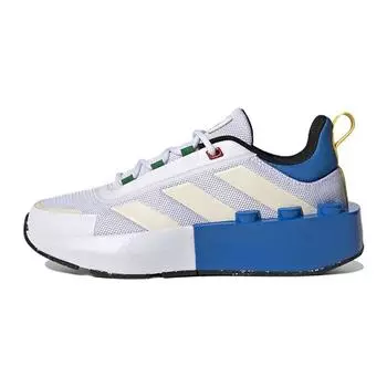 Adidas LEGO x Tech Runner Big Kid White Shock Blue Детские кроссовки Cloud-White Wonder-White HP5883 36