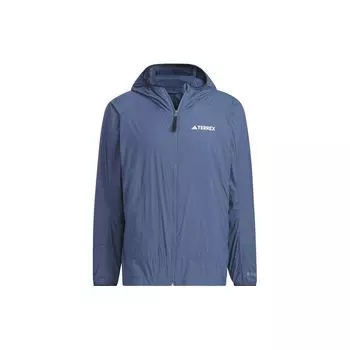 Adidas Легкая ветровка Wind.RDY однотонная ветрозащитная дышащая водоотталкивающая спортивная толстовка с капюшоном для мужчин, верхняя одежда серо-синего цвета IS0272 XL